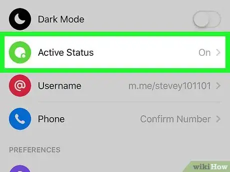 Imagen titulada Hide "Active Now" on Facebook Messenger Step 3